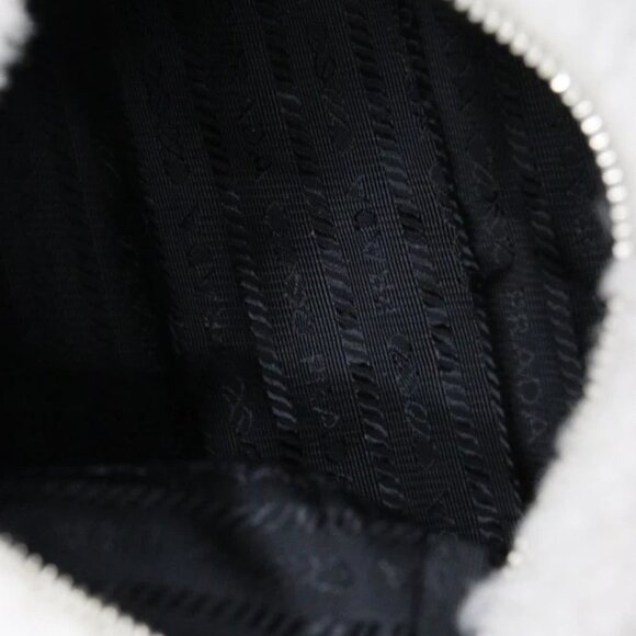 Prada Shearling Mini Re-Edition 2000 Bag - White - Picture 2 of 15